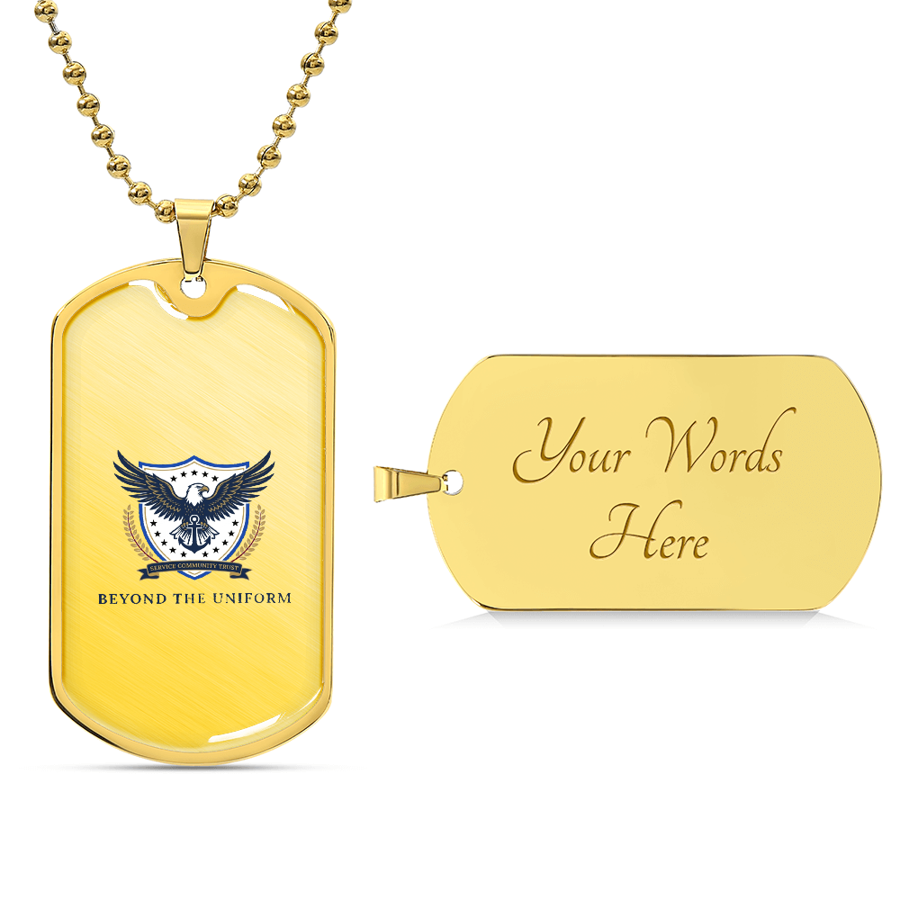 Carry Me With You : Engraved Military Dog Tag Necklace